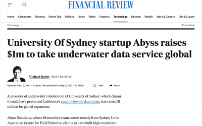 University Of Sydney startup Abyss raises $1m to take underwater data service global